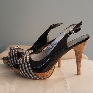 💥Rampage patent open toe heels